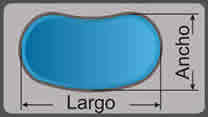 cubierta de piscina, medidas